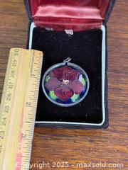 MaxSold Auction: Vintage Sterling Silver Encased MOORCROFT Pendant - Hamilton (Ontario, Canada) SELLER MANAGED Estate Sale Online Auction - Gertrude Street