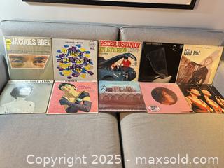 MaxSold Auction: 10 Vintage Vinyl Records – Edith Piaf, Monique Leyrac, Jacques Brel & More - Toronto (Ontario, Canada) SELLER MANAGED Moving Online Auction - 1/2  Wellesley Street East