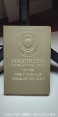 MaxSold Auction: 1938 “Constitution of the USSR” Hardcover Book – OGIZ State Publishing House, Moscow - Toronto (Ontario, Canada) SELLER MANAGED Moving Online Auction - 1/2  Wellesley Street East