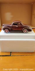 MaxSold Auction: 1940 Ford Deluxe Coupe Die-Cast Model – Burgundy, Detailed Interior/Engine - Toronto (Ontario, Canada) SELLER MANAGED Moving Online Auction - 1/2  Wellesley Street East