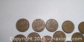 MaxSold Auction: 30 Canadian One-Cent Coins (1953–1980) - Toronto (Ontario, Canada) SELLER MANAGED Moving Online Auction - 1/2  Wellesley Street East