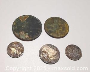 MaxSold Auction: 5 Old Coins – Including 1902 Canada 5 Cents, 1897 Sixpence, 1901 Threepence  - Toronto (Ontario, Canada) SELLER MANAGED Moving Online Auction - 1/2  Wellesley Street East