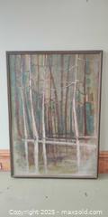 MaxSold Auction: Abstract Woodland Landscape Painting  signed Pemberton 57 - Toronto (Ontario, Canada) SELLER MANAGED Moving Online Auction - 1/2  Wellesley Street East