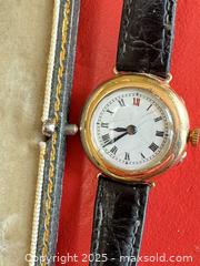 MaxSold Auction: Antique 9K Gold Ladies Wristwatch – Hand-Wound, Roman Dial, Engraved Case  - Toronto (Ontario, Canada) SELLER MANAGED Moving Online Auction - 1/2  Wellesley Street East