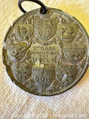 MaxSold Auction: Antique Queen Victoria Diamond Jubilee Canadian Confederation Medal (1837–1897) - Toronto (Ontario, Canada) SELLER MANAGED Moving Online Auction - 1/2  Wellesley Street East