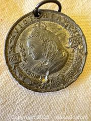 MaxSold Auction: Antique Queen Victoria Diamond Jubilee Canadian Confederation Medal (1837–1897) - Toronto (Ontario, Canada) SELLER MANAGED Moving Online Auction - 1/2  Wellesley Street East