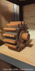 MaxSold Auction: Antique Wooden Mill Gear / Industrial Wheel – 9” x 7” – Rustic Décor - Toronto (Ontario, Canada) SELLER MANAGED Moving Online Auction - 1/2  Wellesley Street East