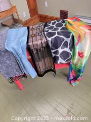 MaxSold Auction: Assorted Designer & Fashion Scarves Including Frank Lloyd Wright Silk – Lot of 5 - Toronto (Ontario, Canada) SELLER MANAGED Moving Online Auction - 1/2  Wellesley Street East