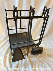 MaxSold Auction: Black Metal Fireplace Tool Set with Stand – Shovel, Brush & Tongs - Toronto (Ontario, Canada) SELLER MANAGED Moving Online Auction - 1/2  Wellesley Street East