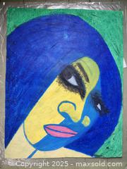 MaxSold Auction:  “Blue and Yellow Lady” – Expressionist Portrait by Charles Sekano, c. 1982 - Toronto (Ontario, Canada) SELLER MANAGED Moving Online Auction - 1/2  Wellesley Street East