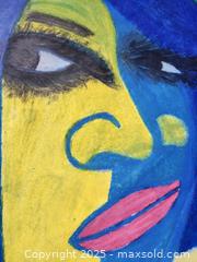 MaxSold Auction:  “Blue and Yellow Lady” – Expressionist Portrait by Charles Sekano, c. 1982 - Toronto (Ontario, Canada) SELLER MANAGED Moving Online Auction - 1/2  Wellesley Street East