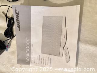 MaxSold Auction: Bose SoundDock Digital Music System with Remote, Power Adapter & Accessories - Toronto (Ontario, Canada) SELLER MANAGED Moving Online Auction - 1/2  Wellesley Street East