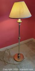 MaxSold Auction: Brass Floor Lamp with Pleated Shade  - Toronto (Ontario, Canada) SELLER MANAGED Moving Online Auction - 1/2  Wellesley Street East
