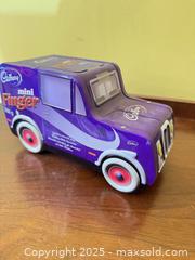 MaxSold Auction: Cadbury Mini Fingers Truck Tin – Purple Delivery Van Shaped Advertising Tin - Toronto (Ontario, Canada) SELLER MANAGED Moving Online Auction - 1/2  Wellesley Street East