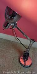 MaxSold Auction: Chrome Adjustable Architect-Style Desk Lamp — 25” Tall - Toronto (Ontario, Canada) SELLER MANAGED Moving Online Auction - 1/2  Wellesley Street East