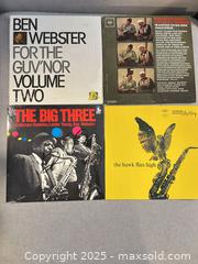 MaxSold Auction: Classic Jazz LPs — Ben Webster, Coleman Hawkins, Lester Young (4 Albums)  - Toronto (Ontario, Canada) SELLER MANAGED Moving Online Auction - 1/2  Wellesley Street East