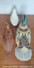 MaxSold Auction: Collection of Hand-Carved Wooden & Glass Bird Figures – Folk Art & Nature Decor  - Toronto (Ontario, Canada) SELLER MANAGED Moving Online Auction - 1/2  Wellesley Street East