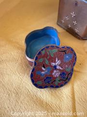 MaxSold Auction: Decorative Mixed Lot – Handcrafted Pottery Jar (Signed), Cloisonné Box & Pierced Brass Tri - Toronto (Ontario, Canada) SELLER MANAGED Moving Online Auction - 1/2  Wellesley Street East