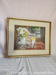 MaxSold Auction: Dorothy Mould Signed Oil Painting “Room With a View” – Framed Floral & Wicker Chair Interi - Toronto (Ontario, Canada) SELLER MANAGED Moving Online Auction - 1/2  Wellesley Street East