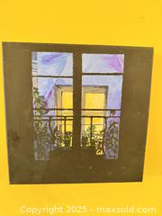 MaxSold Auction: Ellen Beniewicz – “Paris Window Well at Night” (2018), Signed Acrylic on Canvas  - Toronto (Ontario, Canada) SELLER MANAGED Moving Online Auction - 1/2  Wellesley Street East