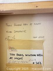 MaxSold Auction: Ellen Beniewicz – “Paris Window Well at Night” (2018), Signed Acrylic on Canvas  - Toronto (Ontario, Canada) SELLER MANAGED Moving Online Auction - 1/2  Wellesley Street East