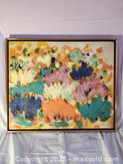 MaxSold Auction: Framed Original Abstract Floral “Garden Series” Painting – Signed KM Graham, Dated 1 - Toronto (Ontario, Canada) SELLER MANAGED Moving Online Auction - 1/2  Wellesley Street East