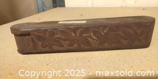 MaxSold Auction: Hand-Carved Afghan Wooden Pen/Brush Case With Sliding Lid  - Toronto (Ontario, Canada) SELLER MANAGED Moving Online Auction - 1/2  Wellesley Street East