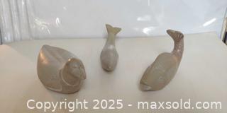 MaxSold Auction: Hand-Carved Stone Fish Figurines (Group of 3)  - Toronto (Ontario, Canada) SELLER MANAGED Moving Online Auction - 1/2  Wellesley Street East