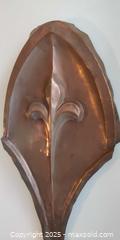 MaxSold Auction: Hand-Hammered Copper Fire Screen with Fleur-de-Lis Motif & Natural Patina - Toronto (Ontario, Canada) SELLER MANAGED Moving Online Auction - 1/2  Wellesley Street East