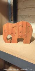 MaxSold Auction: Handcrafted Wooden Elephant Puzzle – The Playmill, Maine (Vintage) - Toronto (Ontario, Canada) SELLER MANAGED Moving Online Auction - 1/2  Wellesley Street East