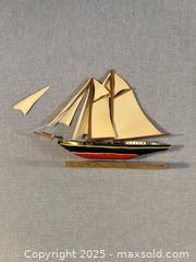 MaxSold Auction: Handmade Wooden Model Schooner “The Bluenose” on Display Base - Toronto (Ontario, Canada) SELLER MANAGED Moving Online Auction - 1/2  Wellesley Street East