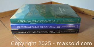 MaxSold Auction: Historical Atlas of Canada – Complete 3-Volume Hardcover Set (University of Toronto Press) - Toronto (Ontario, Canada) SELLER MANAGED Moving Online Auction - 1/2  Wellesley Street East