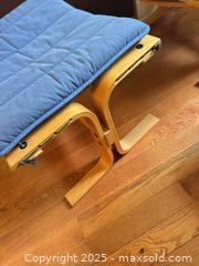 MaxSold Auction: IKEA Bentwood Lounge Chairs with Cushions & Matching Ottoman (3-Piece Set) - Toronto (Ontario, Canada) SELLER MANAGED Moving Online Auction - 1/2  Wellesley Street East