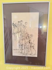 MaxSold Auction: Kenyan Street Children (‘Parking Boys’), c. 1980s – Signed Charcoal Drawing - Toronto (Ontario, Canada) SELLER MANAGED Moving Online Auction - 1/2  Wellesley Street East