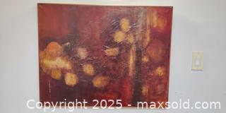 MaxSold Auction: Large Abstract Textured Painting on Canvas - Toronto (Ontario, Canada) SELLER MANAGED Moving Online Auction - 1/2  Wellesley Street East