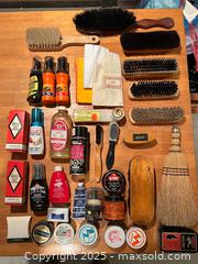 MaxSold Auction: Large Assortment of Vintage & Modern Shoe Care Supplies and Brushes  - Toronto (Ontario, Canada) SELLER MANAGED Moving Online Auction - 1/2  Wellesley Street East