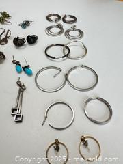 MaxSold Auction: Large Lot of 21 Pairs Sterling Silver Earrings (Mostly 925) – Mixed Styles  - Toronto (Ontario, Canada) SELLER MANAGED Moving Online Auction - 1/2  Wellesley Street East