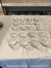 MaxSold Auction: Large Mixed Lot of Heavy-Bottom Clear Glass Tumblers & Drinking Glasses (Approx. 39 pcs) - Toronto (Ontario, Canada) SELLER MANAGED Moving Online Auction - 1/2  Wellesley Street East