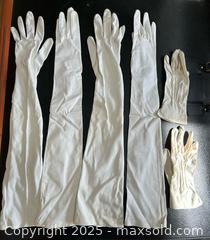 MaxSold Auction: Lot of Vintage Women’s Gloves – 4 Opera-Length Satin Gloves + 2 Short Gloves - Toronto (Ontario, Canada) SELLER MANAGED Moving Online Auction - 1/2  Wellesley Street East