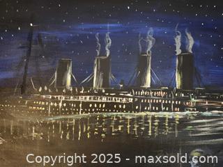 MaxSold Auction: Maritime Night Scene of the RMS Titanic – Signed Painting - Toronto (Ontario, Canada) SELLER MANAGED Moving Online Auction - 1/2  Wellesley Street East