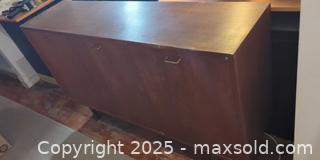 MaxSold Auction: Mid-Century Style Wooden Credenza / Storage Cabinet with Adjustable Shelving  - Toronto (Ontario, Canada) SELLER MANAGED Moving Online Auction - 1/2  Wellesley Street East
