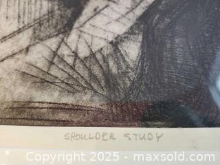 MaxSold Auction: Miguel Condé – “Shoulder Study,” Signed Aquatint & Etching - Toronto (Ontario, Canada) SELLER MANAGED Moving Online Auction - 1/2  Wellesley Street East