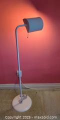 MaxSold Auction: Modern White Floor Lamp with Curved Arm and Pull-Chain Shade - Toronto (Ontario, Canada) SELLER MANAGED Moving Online Auction - 1/2  Wellesley Street East