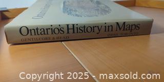 MaxSold Auction: Ontario’s History in Maps – Hardcover Book by Gentilcore & Head (OHSS Toronto) - Toronto (Ontario, Canada) SELLER MANAGED Moving Online Auction - 1/2  Wellesley Street East