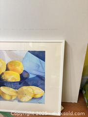 MaxSold Auction: Original Watercolour “Lemons” by Libby Jutras of Salt Spring Island Framed, 28” x 36” - Toronto (Ontario, Canada) SELLER MANAGED Moving Online Auction - 1/2  Wellesley Street East