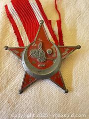 MaxSold Auction: Ottoman Empire WWI War Medal “Gallipoli Star” with Ribbon, Red Enamel - Toronto (Ontario, Canada) SELLER MANAGED Moving Online Auction - 1/2  Wellesley Street East