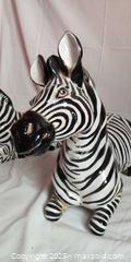MaxSold Auction: Pair of Decorative Zebra Sculptures – Black & White Animal Figures (2 Pieces)  - Toronto (Ontario, Canada) SELLER MANAGED Moving Online Auction - 1/2  Wellesley Street East