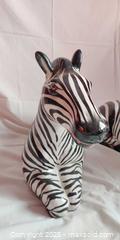 MaxSold Auction: Pair of Decorative Zebra Sculptures – Black & White Animal Figures (2 Pieces)  - Toronto (Ontario, Canada) SELLER MANAGED Moving Online Auction - 1/2  Wellesley Street East
