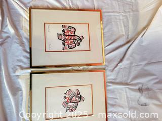 MaxSold Auction: Pair of Haida Formline Art Prints – “Haida Eagle” & “Haida Raven,” Signed “Bill Reid ’73” - Toronto (Ontario, Canada) SELLER MANAGED Moving Online Auction - 1/2  Wellesley Street East