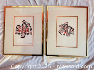 MaxSold Auction: Pair of Haida Formline Art Prints – “Haida Eagle” & “Haida Raven,” Signed “Bill Reid ’73” - Toronto (Ontario, Canada) SELLER MANAGED Moving Online Auction - 1/2  Wellesley Street East